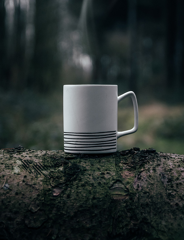 스트라이프 화이트 머그컵